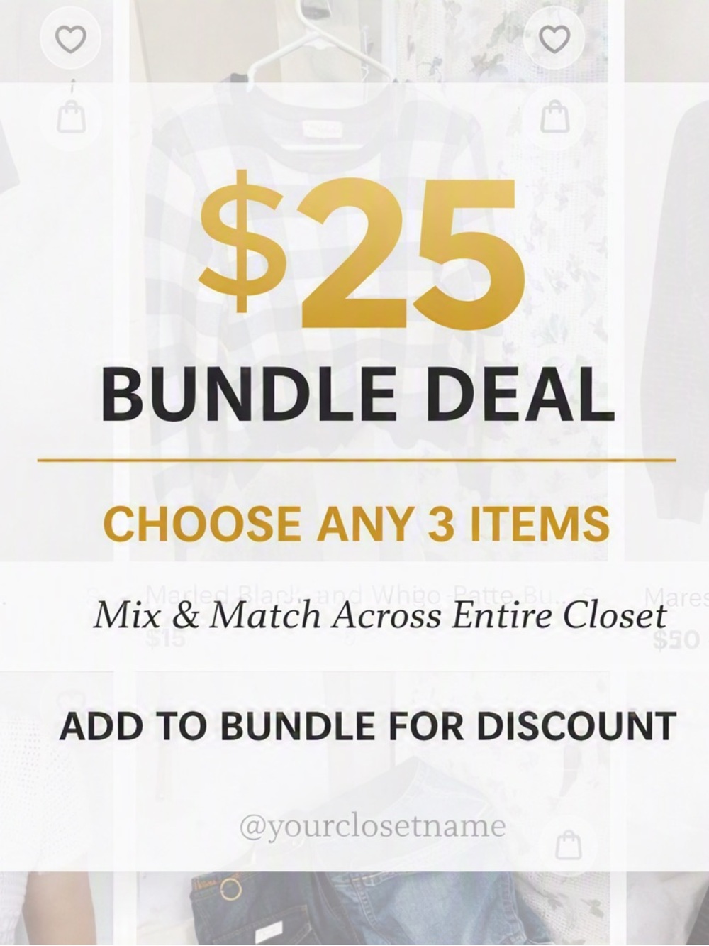 $25 Bundle Deal - Mix & Match Any 3 Items